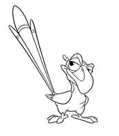 coloriage roi lion zazu fait le fier